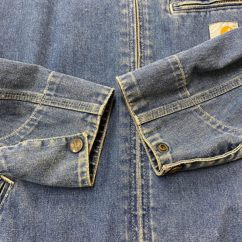 【中古品】【メンズ】 Carhartt WIP カーハート ワークインプログレス DENIM DETROIT JACKET IO24846 デニム デトロイトジャケット アウター デニムジャケット Gジャン 145-260518-ks-16-tei サイズ：XXL カラー：デニム 万代Net店