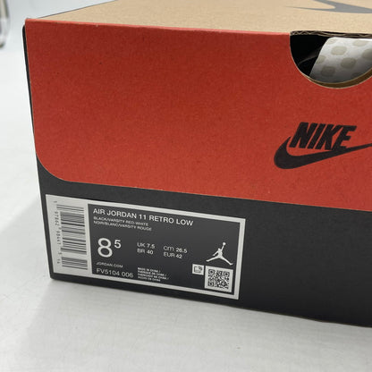 【中古美品】【メンズ】 NIKE FV5104-006 AIR JORDAN 11 RETRO LOW "BRED" (2025) エア ジョーダン 11 レトロ LOW ブレッド スニーカー 靴 160-260706-nm-03-teih サイズ：26.5cm 万代Net店