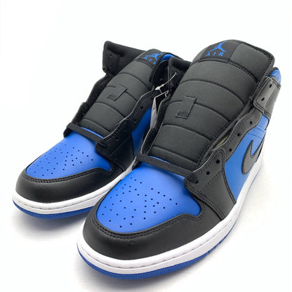 【中古美品】【メンズ】 NIKE ナイキ DQ8426-042 AIR JORDAN 1 MID "BLACK WHITE ROYAL BLUE" エアジョーダン スニーカー 靴 160-260922-gm-22-fuzh サイズ：28cm カラー：ブルー 万代Net店