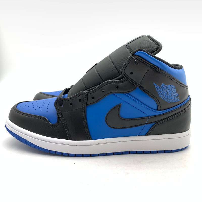 【中古美品】【メンズ】 NIKE ナイキ DQ8426-042 AIR JORDAN 1 MID "BLACK WHITE ROYAL BLUE" エアジョーダン スニーカー 靴 160-260922-gm-22-fuzh サイズ：28cm カラー：ブルー 万代Net店