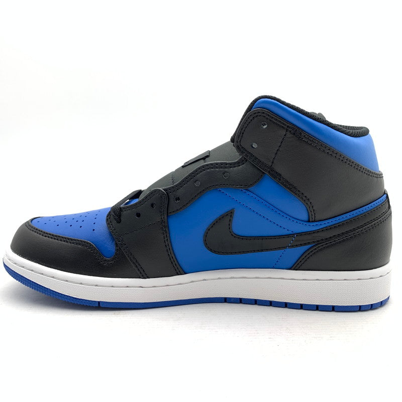 【中古美品】【メンズ】 NIKE ナイキ DQ8426-042 AIR JORDAN 1 MID "BLACK WHITE ROYAL BLUE" エアジョーダン スニーカー 靴 160-260922-gm-22-fuzh サイズ：28cm カラー：ブルー 万代Net店