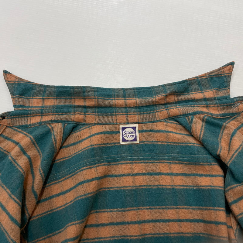 【中古品】【メンズ】 JOHN GLUCKOW by WAREHOUSE ジョングラッコー バイ ウエアハウス NEL CHECK SHIRT ネル チェック シャツ フランネル ワークシャツ 長袖 トップス 145-260528-ss-03-tei サイズ：38 カラー：グリーン 万代Net店