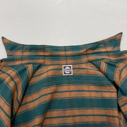 【中古品】【メンズ】 JOHN GLUCKOW by WAREHOUSE ジョングラッコー バイ ウエアハウス NEL CHECK SHIRT ネル チェック シャツ フランネル ワークシャツ 長袖 トップス 145-260528-ss-03-tei サイズ：38 カラー：グリーン 万代Net店