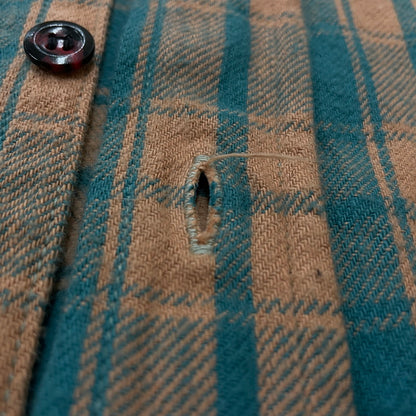 【中古品】【メンズ】 JOHN GLUCKOW by WAREHOUSE ジョングラッコー バイ ウエアハウス NEL CHECK SHIRT ネル チェック シャツ フランネル ワークシャツ 長袖 トップス 145-260528-ss-03-tei サイズ：38 カラー：グリーン 万代Net店