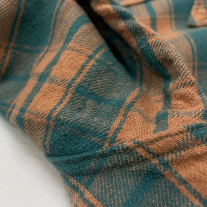 【中古品】【メンズ】 JOHN GLUCKOW by WAREHOUSE ジョングラッコー バイ ウエアハウス NEL CHECK SHIRT ネル チェック シャツ フランネル ワークシャツ 長袖 トップス 145-260528-ss-03-tei サイズ：38 カラー：グリーン 万代Net店
