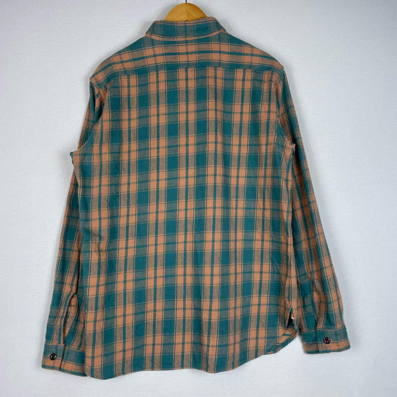 【中古品】【メンズ】 JOHN GLUCKOW by WAREHOUSE ジョングラッコー バイ ウエアハウス NEL CHECK SHIRT ネル チェック シャツ フランネル ワークシャツ 長袖 トップス 145-260528-ss-03-tei サイズ：38 カラー：グリーン 万代Net店