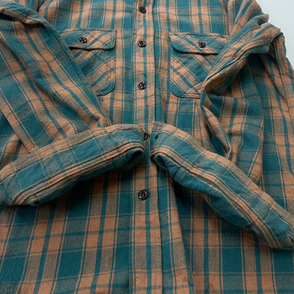 【中古品】【メンズ】 JOHN GLUCKOW by WAREHOUSE ジョングラッコー バイ ウエアハウス NEL CHECK SHIRT ネル チェック シャツ フランネル ワークシャツ 長袖 トップス 145-260528-ss-03-tei サイズ：38 カラー：グリーン 万代Net店