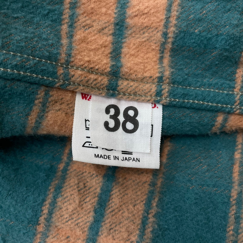 【中古品】【メンズ】 JOHN GLUCKOW by WAREHOUSE ジョングラッコー バイ ウエアハウス NEL CHECK SHIRT ネル チェック シャツ フランネル ワークシャツ 長袖 トップス 145-260528-ss-03-tei サイズ：38 カラー：グリーン 万代Net店