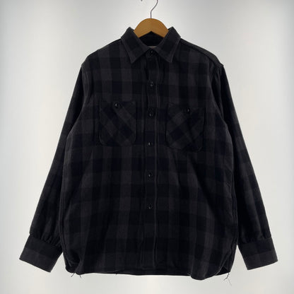 【中古品】【メンズ】 JOE McCOY ジョーマッコイ 8HU TWISTED-YARN BUFFALO CHECK SHIRT ツイストヤーン バッファローチェックシャツ 長袖 トップス ネルシャツ 145-260523-ko-18-fuzh サイズ：15 カラー：ブラック系 万代Net店