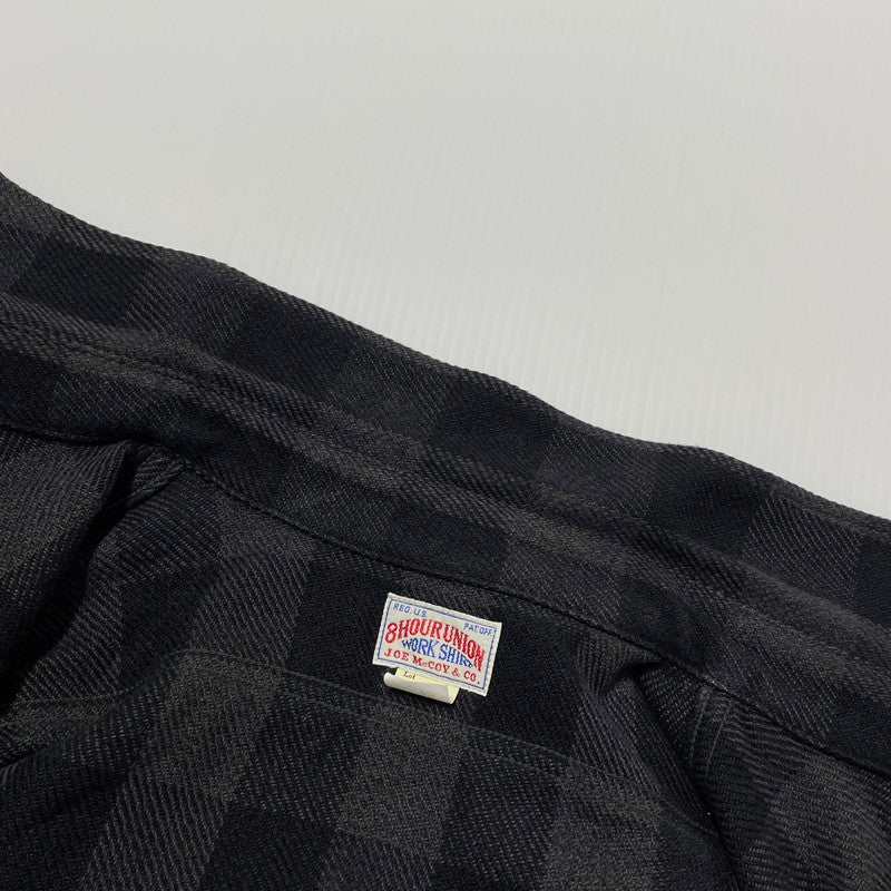 【中古品】【メンズ】 JOE McCOY ジョーマッコイ 8HU TWISTED-YARN BUFFALO CHECK SHIRT ツイストヤーン バッファローチェックシャツ 長袖 トップス ネルシャツ 145-260523-ko-18-fuzh サイズ：15 カラー：ブラック系 万代Net店