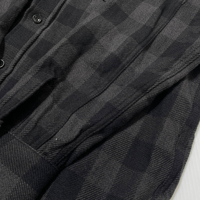 【中古品】【メンズ】 JOE McCOY ジョーマッコイ 8HU TWISTED-YARN BUFFALO CHECK SHIRT ツイストヤーン バッファローチェックシャツ 長袖 トップス ネルシャツ 145-260523-ko-18-fuzh サイズ：15 カラー：ブラック系 万代Net店