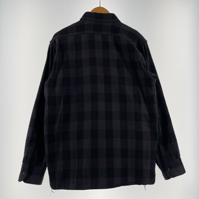 【中古品】【メンズ】 JOE McCOY ジョーマッコイ 8HU TWISTED-YARN BUFFALO CHECK SHIRT ツイストヤーン バッファローチェックシャツ 長袖 トップス ネルシャツ 145-260523-ko-18-fuzh サイズ：15 カラー：ブラック系 万代Net店