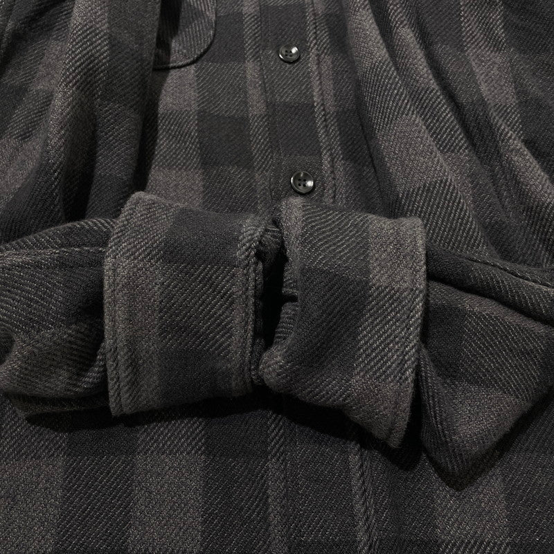 【中古品】【メンズ】 JOE McCOY ジョーマッコイ 8HU TWISTED-YARN BUFFALO CHECK SHIRT ツイストヤーン バッファローチェックシャツ 長袖 トップス ネルシャツ 145-260523-ko-18-fuzh サイズ：15 カラー：ブラック系 万代Net店