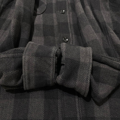 【中古品】【メンズ】 JOE McCOY ジョーマッコイ 8HU TWISTED-YARN BUFFALO CHECK SHIRT ツイストヤーン バッファローチェックシャツ 長袖 トップス ネルシャツ 145-260523-ko-18-fuzh サイズ：15 カラー：ブラック系 万代Net店