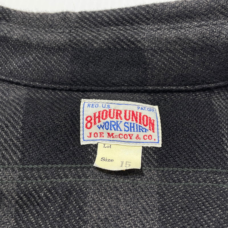 【中古品】【メンズ】 JOE McCOY ジョーマッコイ 8HU TWISTED-YARN BUFFALO CHECK SHIRT ツイストヤーン バッファローチェックシャツ 長袖 トップス ネルシャツ 145-260523-ko-18-fuzh サイズ：15 カラー：ブラック系 万代Net店