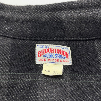 【中古品】【メンズ】 JOE McCOY ジョーマッコイ 8HU TWISTED-YARN BUFFALO CHECK SHIRT ツイストヤーン バッファローチェックシャツ 長袖 トップス ネルシャツ 145-260523-ko-18-fuzh サイズ：15 カラー：ブラック系 万代Net店