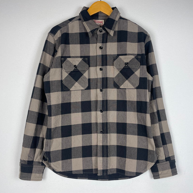 【中古品】【メンズ】 DELUXE WARE デラックスウェア BUFFALO CHECK HEAVY NEL SHIRTS バッファローチェック ヘビーネルシャツ 長袖 トップス 145-260528-ss-02-fuzh サイズ：M カラー：グレー 万代Net店