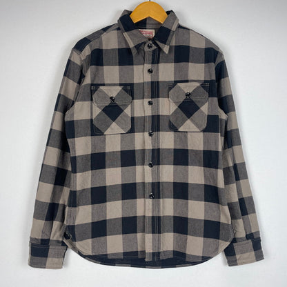 【中古品】【メンズ】 DELUXE WARE デラックスウェア BUFFALO CHECK HEAVY NEL SHIRTS バッファローチェック ヘビーネルシャツ 長袖 トップス 145-260528-ss-02-fuzh サイズ：M カラー：グレー 万代Net店