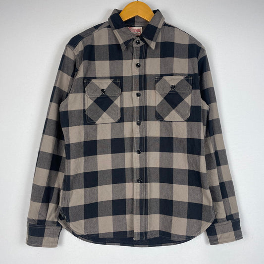 【中古品】【メンズ】 DELUXE WARE デラックスウェア BUFFALO CHECK HEAVY NEL SHIRTS バッファローチェック ヘビーネルシャツ 長袖 トップス 145-260528-ss-02-fuzh サイズ：M カラー：グレー 万代Net店