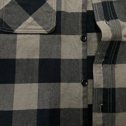 【中古品】【メンズ】 DELUXE WARE デラックスウェア BUFFALO CHECK HEAVY NEL SHIRTS バッファローチェック ヘビーネルシャツ 長袖 トップス 145-260528-ss-02-fuzh サイズ：M カラー：グレー 万代Net店