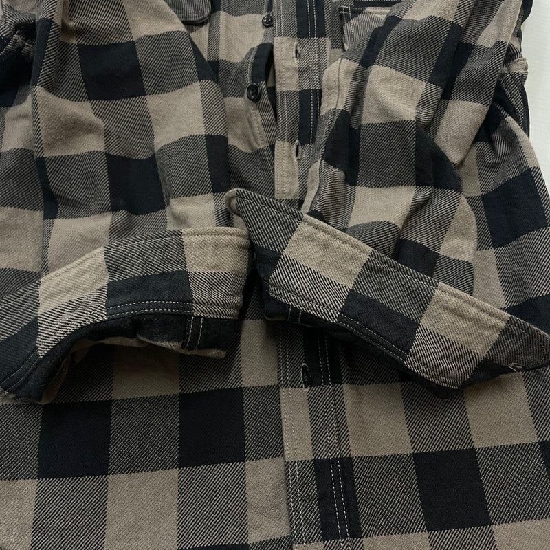 【中古品】【メンズ】 DELUXE WARE デラックスウェア BUFFALO CHECK HEAVY NEL SHIRTS バッファローチェック ヘビーネルシャツ 長袖 トップス 145-260528-ss-02-fuzh サイズ：M カラー：グレー 万代Net店