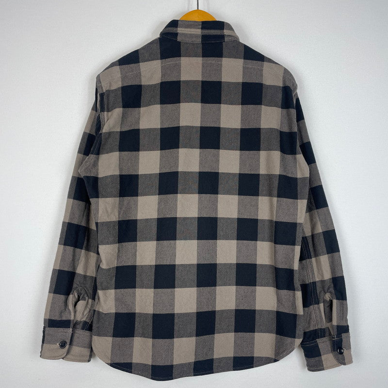 【中古品】【メンズ】 DELUXE WARE デラックスウェア BUFFALO CHECK HEAVY NEL SHIRTS バッファローチェック ヘビーネルシャツ 長袖 トップス 145-260528-ss-02-fuzh サイズ：M カラー：グレー 万代Net店