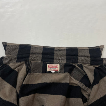 【中古品】【メンズ】 DELUXE WARE デラックスウェア BUFFALO CHECK HEAVY NEL SHIRTS バッファローチェック ヘビーネルシャツ 長袖 トップス 145-260528-ss-02-fuzh サイズ：M カラー：グレー 万代Net店