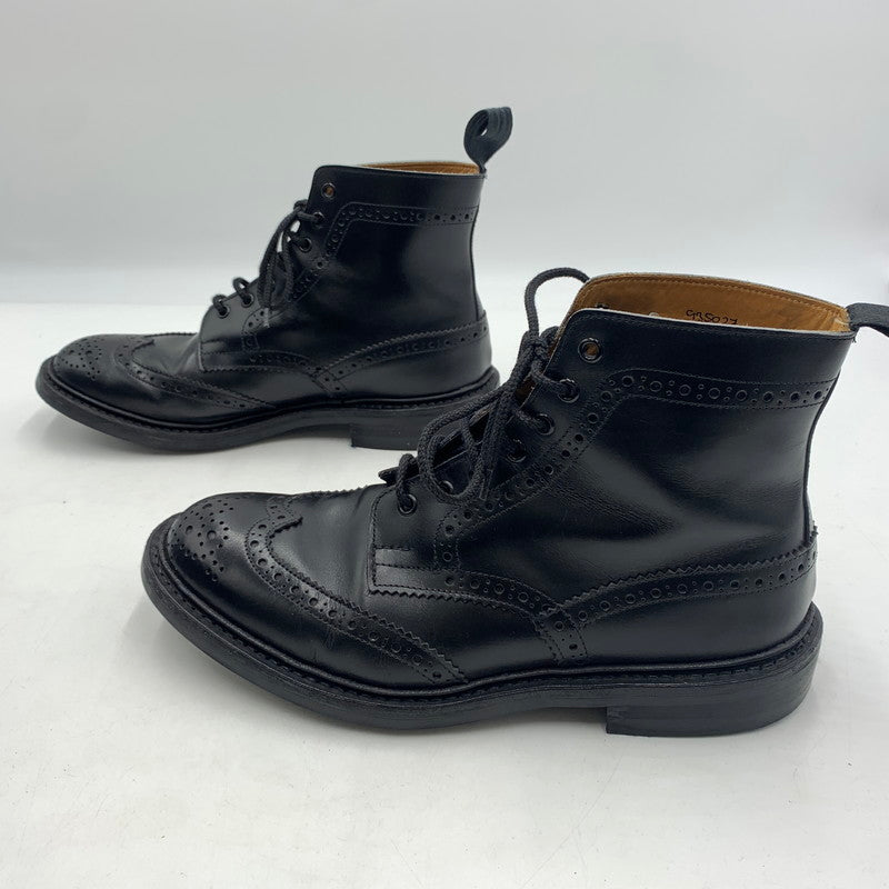 【中古品】【メンズ】 Tricker's トリッカーズ STOW COUNTRY BOOTS 5634 ストウ カントリーブーツ 靴 164-260606-ko-02-tei サイズ：8.5 カラー：ブラック 万代Net店