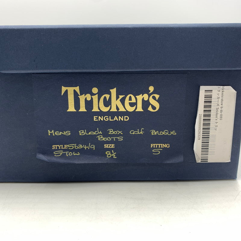 【中古品】【メンズ】 Tricker's トリッカーズ STOW COUNTRY BOOTS 5634 ストウ カントリーブーツ 靴 164-260606-ko-02-tei サイズ：8.5 カラー：ブラック 万代Net店