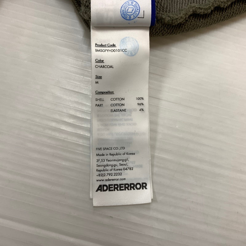 【中古品】【メンズ】 ADERERROR アーダーエラー TAG HOODIE BMSGFYHD0101CC タグフーディ トップス プルオーバーパーカー 141-260524-ko-20-tei サイズ：M カラー：チャコール 万代Net店