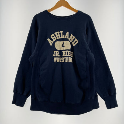 【中古品】【メンズ】 WAREHOUSE ウエアハウス ASH LAND CREW SWEAT アッシュ ランド クルー スウェット トップス トレーナー 145-260523-ko-15-tei サイズ：L カラー：ネイビー 万代Net店