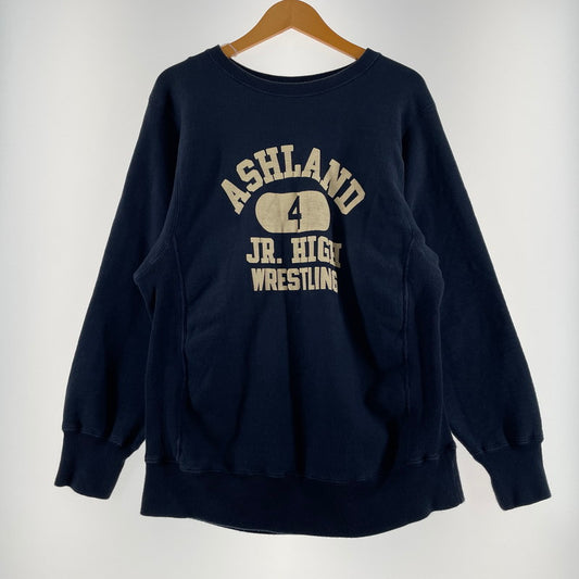 【中古品】【メンズ】 WAREHOUSE ウエアハウス ASH LAND CREW SWEAT アッシュ ランド クルー スウェット トップス トレーナー 145-260523-ko-15-tei サイズ：L カラー：ネイビー 万代Net店