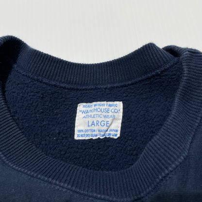 【中古品】【メンズ】 WAREHOUSE ウエアハウス ASH LAND CREW SWEAT アッシュ ランド クルー スウェット トップス トレーナー 145-260523-ko-15-tei サイズ：L カラー：ネイビー 万代Net店