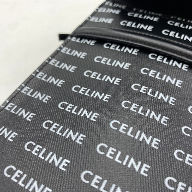 【中古品】【メンズ】 CELINE セリーヌ LOGO MOBILE PHONE POUCH ロゴモバイル フォン ポーチ カバン 肩掛け 180-260522-ko-03-tei カラー：ブラック 万代Net店