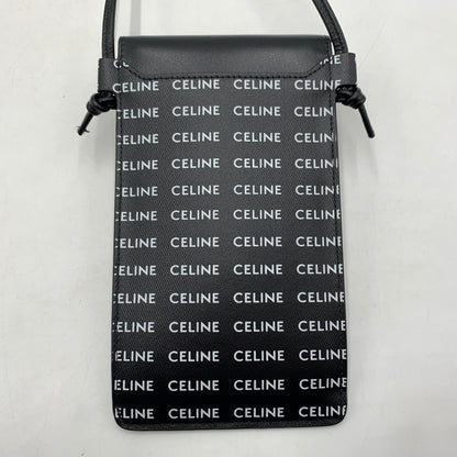 【中古品】【メンズ】 CELINE セリーヌ LOGO MOBILE PHONE POUCH ロゴモバイル フォン ポーチ カバン 肩掛け 180-260522-ko-03-tei カラー：ブラック 万代Net店