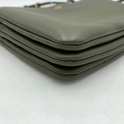 【中古品】【レディース】 CELINE セリーヌ TRIO LEATHER SHOULDER BAG トリオ レザー ショルダーバッグ カバン 180-260522-ko-14-tei カラー：グリーン系 万代Net店