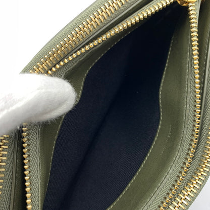 【中古品】【レディース】 CELINE セリーヌ TRIO LEATHER SHOULDER BAG トリオ レザー ショルダーバッグ カバン 180-260522-ko-14-tei カラー：グリーン系 万代Net店