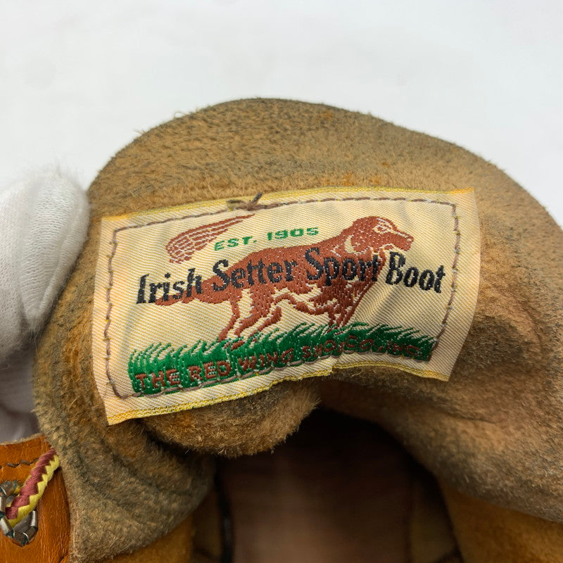 【現状渡し品】【メンズ】 RED WING レッドウィング IRISH SETTER 6 MOC GOLD RUSSET SEQUOIA 9875 アイリッシュ セッター モック ゴールド ラセット セコイア ワークブール 靴 164-260603-ko-02-tei サイズ：25.5cm カラー：ブラウン 万代Net店