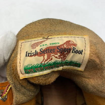 【現状渡し品】【メンズ】 RED WING レッドウィング IRISH SETTER 6 MOC GOLD RUSSET SEQUOIA 9875 アイリッシュ セッター モック ゴールド ラセット セコイア ワークブール 靴 164-260603-ko-02-tei サイズ：25.5cm カラー：ブラウン 万代Net店