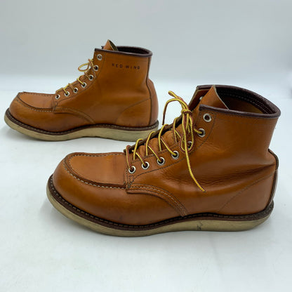【現状渡し品】【メンズ】 RED WING レッドウィング IRISH SETTER 6 MOC GOLD RUSSET SEQUOIA 9875 アイリッシュ セッター モック ゴールド ラセット セコイア ワークブール 靴 164-260603-ko-02-tei サイズ：25.5cm カラー：ブラウン 万代Net店