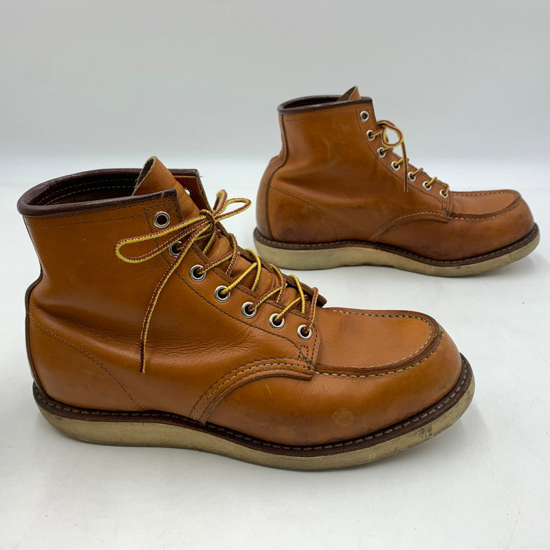 【現状渡し品】【メンズ】 RED WING レッドウィング IRISH SETTER 6 MOC GOLD RUSSET SEQUOIA 9875 アイリッシュ セッター モック ゴールド ラセット セコイア ワークブール 靴 164-260603-ko-02-tei サイズ：25.5cm カラー：ブラウン 万代Net店