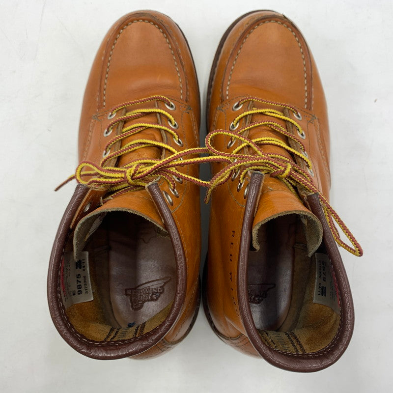 【現状渡し品】【メンズ】 RED WING レッドウィング IRISH SETTER 6 MOC GOLD RUSSET SEQUOIA 9875 アイリッシュ セッター モック ゴールド ラセット セコイア ワークブール 靴 164-260603-ko-02-tei サイズ：25.5cm カラー：ブラウン 万代Net店
