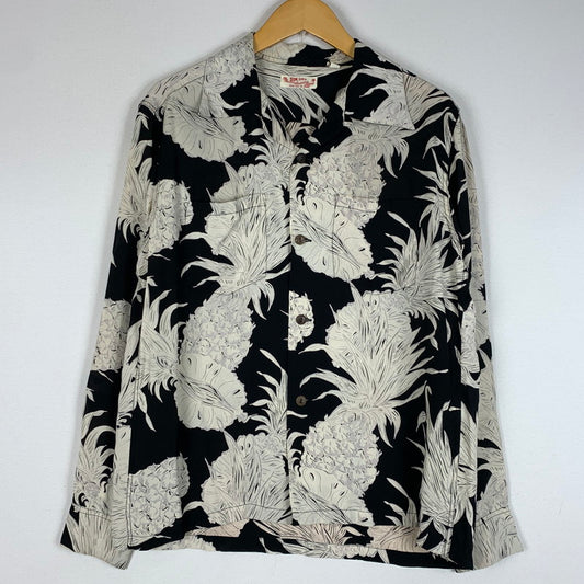 【中古品】【メンズ】 SUN SURF サンサーフ RAYON HAWAIIAN SHIRT ISLAND PINEAPPLE SS27442 レーヨン ハワイアン シャツ アイランド パインアップル トップス 長袖 145-260530-ko-10-tei サイズ：S カラー：柄 万代Net店