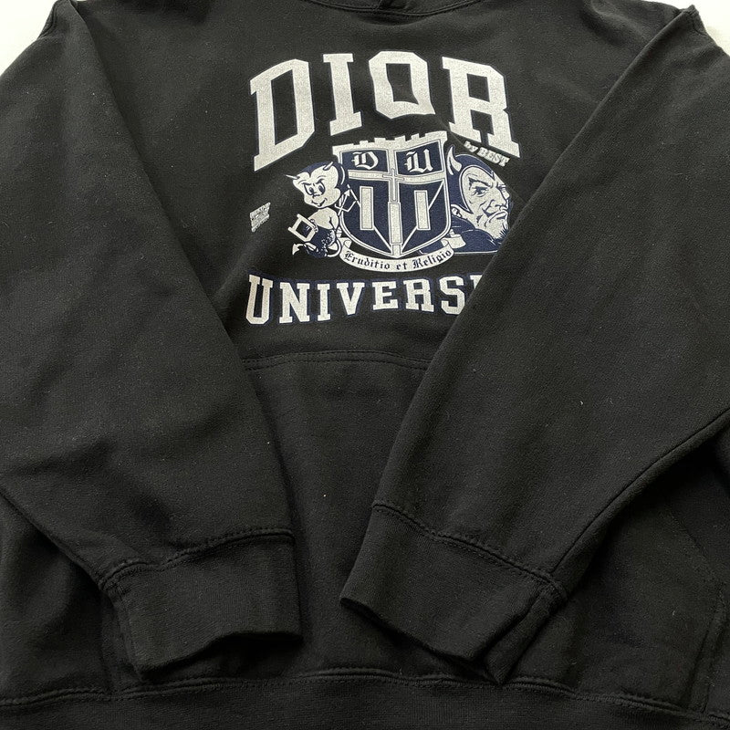 【中古品】【メンズ】 BREEZY EXCRSION ブリージー エクスカージョン BEST UNIVERSITY OF DIOR BOOTLEG BLACK HOODIE ベスト ユニバーシティ ブラック フーディ 長袖 トップス プルオーバーパーカー 145-260720-sa-15-tei サイズ：XL カラー：ブラック 万代Net店