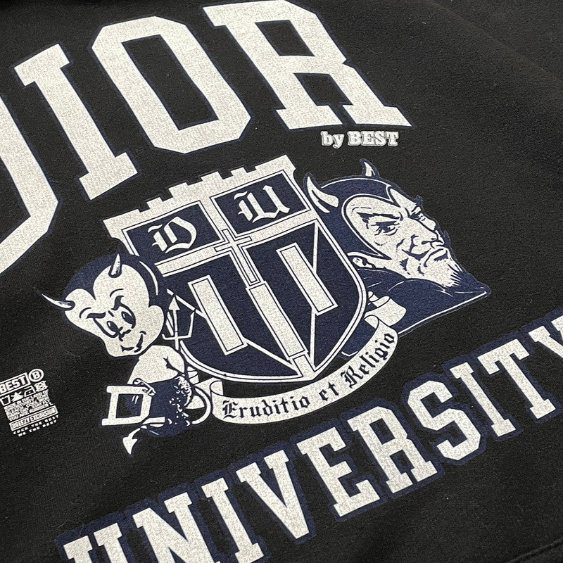 【中古品】【メンズ】 BREEZY EXCRSION ブリージー エクスカージョン BEST UNIVERSITY OF DIOR BOOTLEG BLACK HOODIE ベスト ユニバーシティ ブラック フーディ 長袖 トップス プルオーバーパーカー 145-260720-sa-15-tei サイズ：XL カラー：ブラック 万代Net店