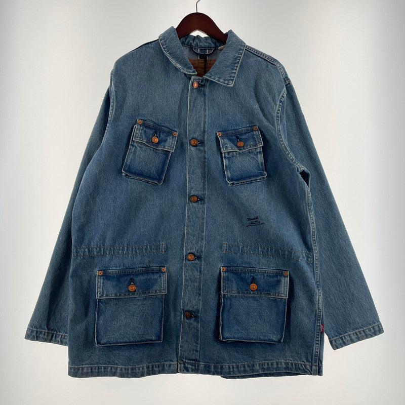【中古品】【メンズ】 Levi's リーバイス × JJJOUND ジョウンド 別注 コラボ DENIM UTILITY JACKET PC9-A5576-000070506-0217 デニム ユーティリティ ジャケット ライトアウター Gジャン 145-260523-ko-02-fuzh サイズ：L カラー：インディゴ 万代Net店