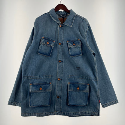 【中古品】【メンズ】 Levi's リーバイス × JJJOUND ジョウンド 別注 コラボ DENIM UTILITY JACKET PC9-A5576-000070506-0217 デニム ユーティリティ ジャケット ライトアウター Gジャン 145-260523-ko-02-fuzh サイズ：L カラー：インディゴ 万代Net店