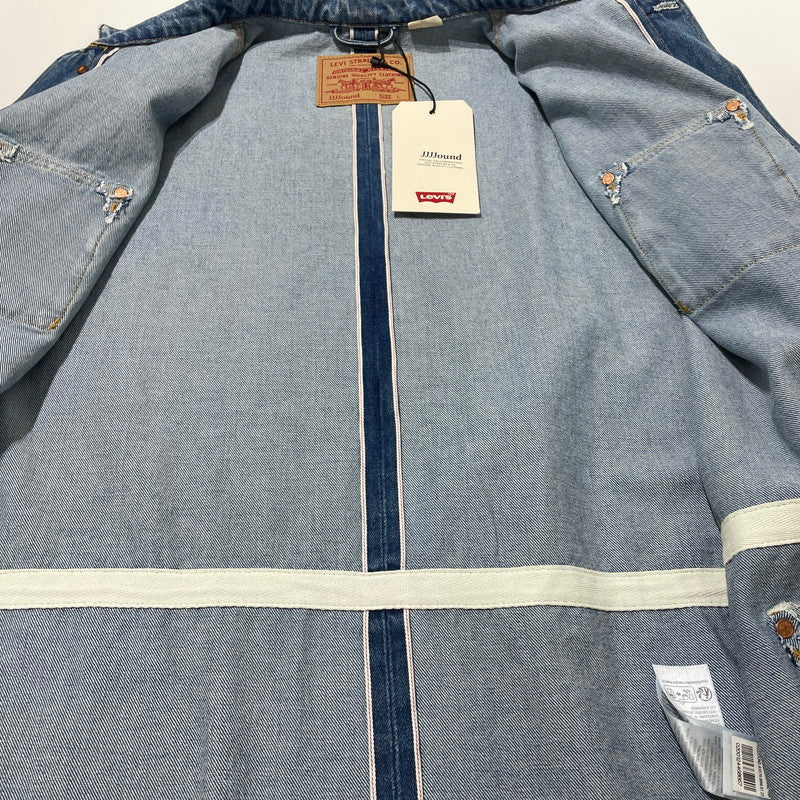 【中古品】【メンズ】 Levi's リーバイス × JJJOUND ジョウンド 別注 コラボ DENIM UTILITY JACKET PC9-A5576-000070506-0217 デニム ユーティリティ ジャケット ライトアウター Gジャン 145-260523-ko-02-fuzh サイズ：L カラー：インディゴ 万代Net店