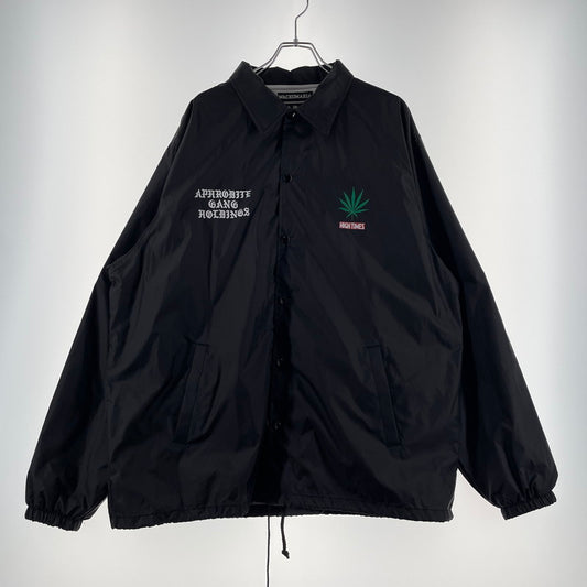 【中古品】【メンズ】 WACKOMARIA ワコマリア × 舐達麻 コラボ HIGHTIMES COACH JACKET ハイタイムス コーチ ジャケット ライトアウター ナイロンジャケット 140-260523-ko-10-tei サイズ：XL カラー：ブラック 万代Net店