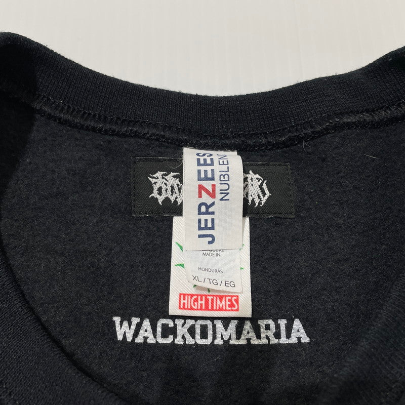 【中古品】【メンズ】 WACKOMARIA ワコマリア × 舐達麻 コラボ HIGHTIMES SWEAT ハイタイムス スウェット トップス トレーナー 140-260523-ko-16-fuzh サイズ：XL カラー：ブラック 万代Net店